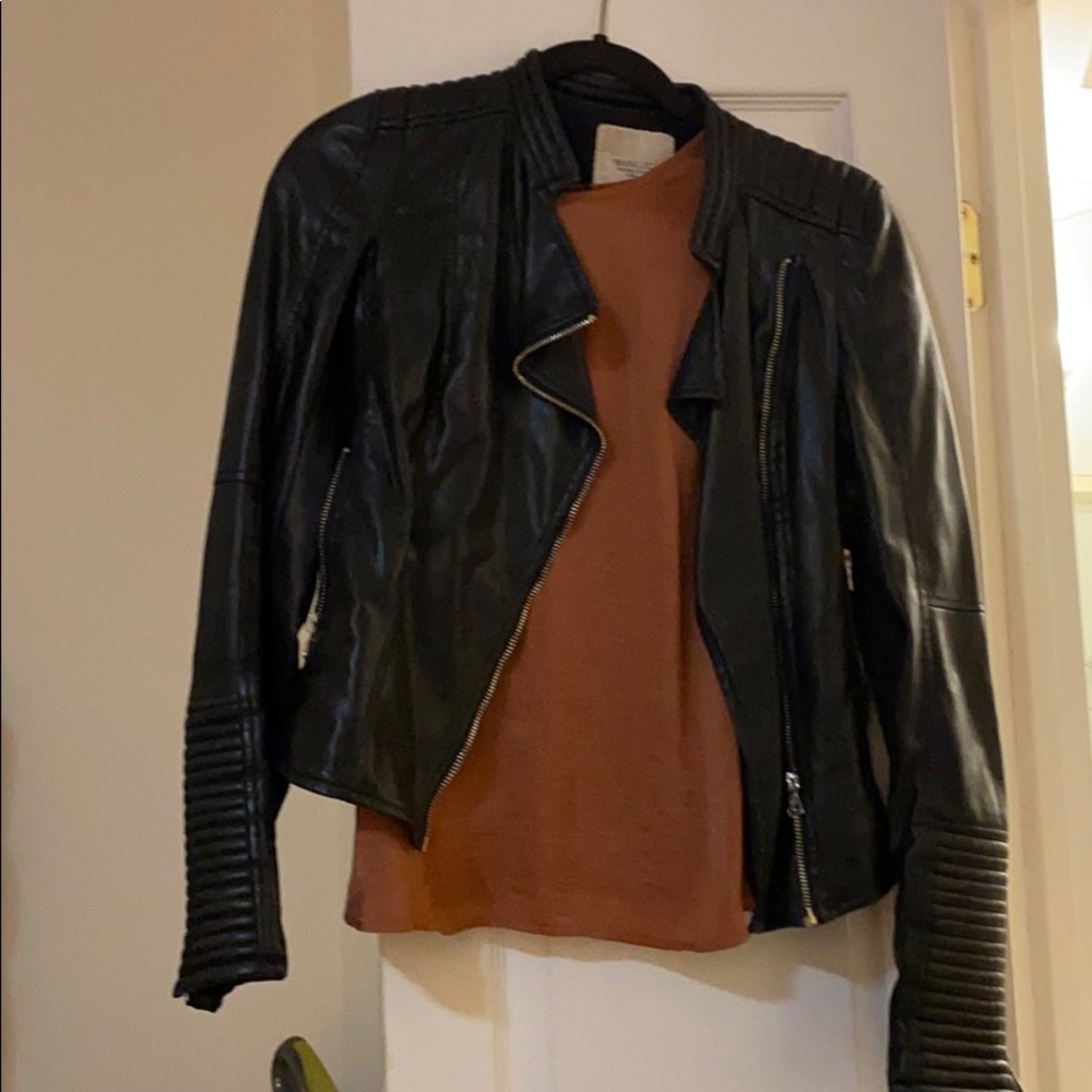 Zara Faux Leather Jacker